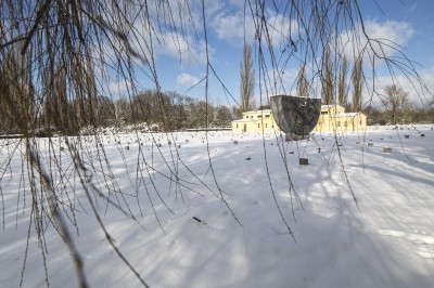 ŽIdovský hřbitov a krematorium v zimě